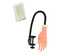 VALICLUD Fake Hand Model with Silicone Material and 500 Nail Tips for Nail Art Practice Tools Suitable for Beginners and Professionals