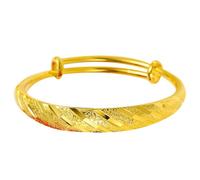 VALICLUD Fashion Bangle for Women Thickening Bracelet Brass Push Pull Jewelry Simple Handmade Bangle Girls Jewelry Matching for Women Shower Style
