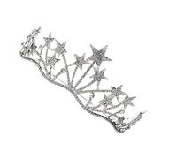 VALICLUD Fashion Crystal Headdress Star Shape Crown Headband for Brides Weddings and Special Occasions Durable Rhinestone Hair Accessory Electroplated Design Elegant and Eye Catching