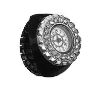 VALICLUD Fashion Diamond Ring Watch Jewelry Finger Watch Round Dial for Women Everyday Wear and Special Occasions