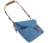 VALICLUD Fashion Men's Women Canvas Crossbody Shoulder Bag Blue Messenger Bag for Travel Daily Use Durable PU Multi Pocket Design for Books Phone Wallet