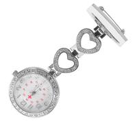 VALICLUD Fashion Rhinestone Pocket Watch Stylish Alloy Doctor Fob for Healthcare Professionals Precision Movement Silver Finish
