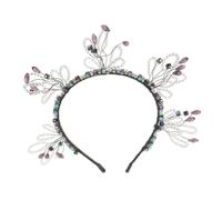 VALICLUD Fashion Wide Crystal Headband Hair Bow Women's Headwear Beaded Baroque Headband for Women