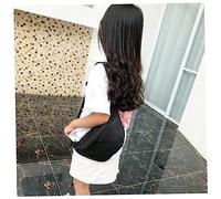 VALICLUD Fashionable Boy Girl Waist Bag Black Single-Shoulder Storage Pouch for Boy Girl for Hiking Traveling and Daily Use