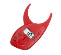 VALICLUD Fat Caliper Clip for Accurate Body Fat Measurement Plastic Material Measurement Range 0~50mm with LCD Display Practical Fitness Teller Tool in Red