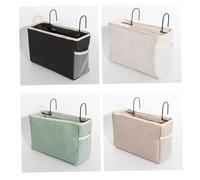 VALICLUD Felt Fabric Bedside Storage Bag Hanging Organizer with Large Capacity Mesh Compartments for Dorm Car Bed Rails Convenient Multi-Purpose Storage for Phone Chargers Books Water