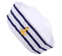 VALICLUD Felt Stage Performance Accessory Fine Fringe Captain Hat for Adults for Cosplay Parties and Themed Events Stylish Design Embroidered Patch