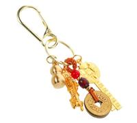 VALICLUD Feng Shui Gourd Keychain Piyao Design Unlock Wealth Success Snake Zodiac Pendant for Luck Charm Featuring Five Emperor Construction