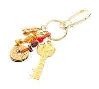 VALICLUD Feng Shui Piyao Keychain Five Emperor Money Pendant Chinese Gourd Design for Wealth and Luck Keyring for Snake Year Zodiac Charm