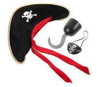 VALICLUD Festival Pirate Costume Pirate Hat Eye Patch Pirate Captain Set Cosplay Supplies