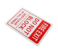 VALICLUD Fire Exit Sign Warning Sign Do Not Block Fire Exit for Mall and Business Weather Resistant Aluminium Alloy Construction High Visibility for Indoor and Outdoor Use