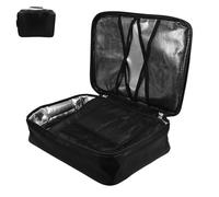 VALICLUD Fireproof Document Storage Box with Multi-Layer Organizer, Large Capacity Black Foil Passport and Certificate Holder for Home and Travel Security