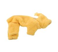 VALICLUD Fleece Lined Plush Star Shaped Pet Coat Quick Dressing and Removal Snug Fit Winter Wear for Puppies Indoors and Outdoors Yellow Recommended Weight 4-5.5 Kg