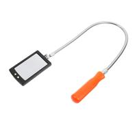 VALICLUD Flexible LED Inspection Mirror with Rotating Stainless Steel Head for Automotive Repairs and Maintenance Ergonomic Handle Angle Tool for Mechanics and DIY Use