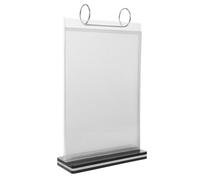 VALICLUD Flip Table Sign Holder Compact Acrylic Menu Display Stand for Supermarkets Exhibitions Trade Shows Plastic and Iron Construction with Minimalist Design for Organized Presentation