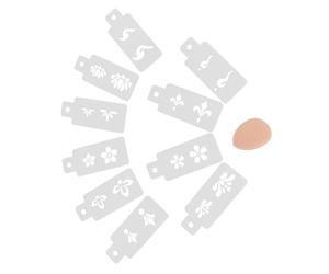 VALICLUD Flower Ornaments Delicate Paint Stencils Ancient Chinese Costume Unique Patterns Face Painting Stencils Birth Flower Stencils for Boys and Girls