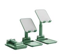 VALICLUD Foldable Phone Stand and Tablet Dock with Strong Support, Adjustable Angle, Made of Sturdy Abs Material, for Watching Video Movies at Home, Portable Green Phone Holder Clip
