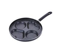 VALICLUD Four-Hole Non-Stick Egg Pancake Steak Pan Thickened Aluminium Breakfast Frying Pan for Gas Stove Energy-Saving Heart-Shaped Cooking Skillet with Quick Heat and Easy Clean Surface