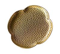 VALICLUD Four Leaf Clover Copper Coaster Decorative Tea Cup Tray Lightweight Portable Japanese Tea Accessory for Home and Hotels