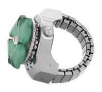 VALICLUD Four Leaf Clover Watch Ring Stylish Finger Clock Ring Pocket Watch Unique Flip Cover for Women Irish Accessories