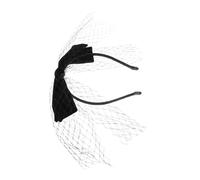 VALICLUD French Style Black Velvet Knotted Bow Headband for Women and Wide Non-slip Mesh Hairband Elegant Velvet Hair Hoop Accessory for Parties and Daily Wear