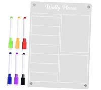 VALICLUD Fridge Whiteboard Magnetic Memo Reminders Acrylic Magnetic Massage Board Can Be Pasted Repeatedly Dry Erase Weekly Planner for Home Office