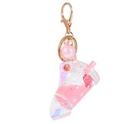 VALICLUD Fruit Keychain with Liquid Quicksand Design Cute Acrylic Keyring Bag Pendant for Women and Kids