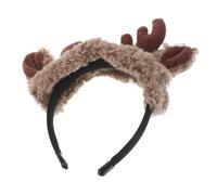 VALICLUD Furry Deer Headband Antler Headband for Women Adult Hair Accessory Party Headwear