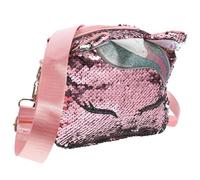 VALICLUD Girls Unicorn Shaped Sequin Crossbody Bag with Chain Strap | Pink PU Leather, Lightweight Carry for Coins and Small Essentials, Casual Outings and Travel