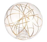 VALICLUD Glass Globe Lamp Shade with Aluminum Wire Frame, 100mm Diameter Replacement Lamp Shade for Pendant Lights and Ceiling Fixtures, Featuring Even Light Diffusion and Modern Artistic