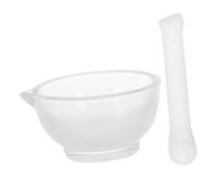 VALICLUD Glass Medicine Crusher Bowl Set Portable Mortar Pestle for Kitchen Laboratory Grinding Spices and Herbs