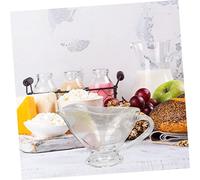 VALICLUD Glass Seasoning Bowl with Handle Multi Purpose Side Dish and Dipping Sauce Container for Mustard Soy Sauce Vinegar Oil for Parties Weddings and Kitchen Use