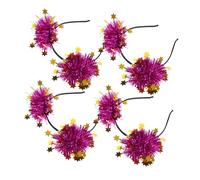 VALICLUD Glitter Star Headband 4pcs Tinsel Hair Accessories for Women and Girls Sparkly Party Headbands Elastic Design for Festivals and Celebrations