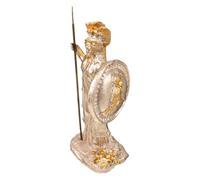 VALICLUD Golden Athena Resin Miniature Statue Greek Goddess of Wisdom and War Desktop Ornament Detailed Craftsmanship with Minimalist Design Elegant Home and Office Decor for Mythology
