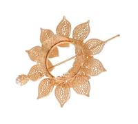 VALICLUD Golden Lotus Flower Hairpin Traditional Hanfu Hairband Ancient Style Floral Metal Clip for Women Long Hair Accessories Durable Lightweight Craftsmanship