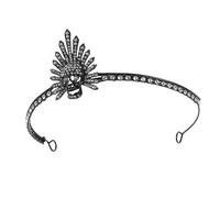 VALICLUD Gothic Skull Crown Tiara Halloween Rhinestones Hair Hoop Headpiece Retro Witch Headdress Party Prom Queen Jewelry for Women