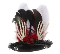 VALICLUD Gothic Steampunk Rabbit Ear Hat Unique Skull Design Comfortable and Durable Cosplay Accessory for Halloween Parties and Themed Events