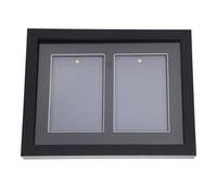 VALICLUD Graded Card Display Case, 2-Slot Wooden Wall Mount Frame, Sports Card Holder for Baseball Basketball Football Collectors at Home or Office
