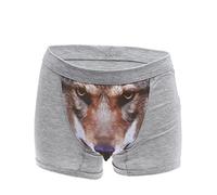 VALICLUD Gray Wolf Head Underwear for Men Shorts Men Underwear Briefs Stretch Modal Material for Bedroom Comfort and Style