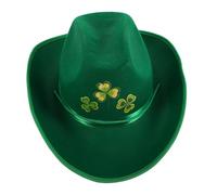 VALICLUD Green Shamrock Hat for Patrick Day Adjustable Non-woven Comfortable Breathable for Parties Gatherings Unisex Design for Men Women