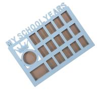 VALICLUD Growth Picture Frame Blue Photo Collage Frame for School Year Memories Stand, Student Certificate Photo Holder for Classroom Display, New Moms Must-Have