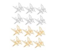 VALICLUD Hair Barrettes Butterfly Alloy Material 12pcs Assorted Colour Hair Clips That Hold Tightly and Create Beautiful for Christmas and Birthday for Women