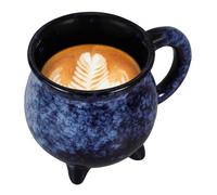 VALICLUD Halloween Ceramic Witch Cauldron Mug Unique Glazed Coffee Tea Cup Dishwasher Safe Ceramic for Hot Cold Drinks Novelty for Home Office Restaurant