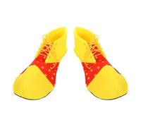 VALICLUD Halloween Clown Costume Shoes Large Yellow-Red Polka Dot Clown Shoes for Performance and Cosplay Fun Big for Halloween Parties