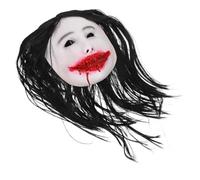 VALICLUD Halloween Long Hair Female Ghost Mask Scary Latex Horror Headgear for Adults Teens Lightweight Breathable Spooky Cosplay Face Cover for Haunted House Theme Parties and Halloween