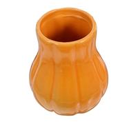 VALICLUD Halloween Pumpkin Utensil Crock Porcelain Ceramic Spatula Holder Kitchen Counter Organizer Fall Decorative Plant Pot Spoon Fork Holder for Farmhouse Cooking