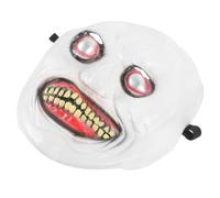 VALICLUD Halloween Season Exorcist Horror Face Mask, White Rubber Devil | Elastic Band Fit, Comfortable Wear, Realistic Creepy Style, for Theme Parties and Stage Performance