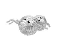 VALICLUD Halloween Spider Decor Mirror Surface Disco Ball Statue with Glitter Feet Lightweight Portable Haunted House Prop for Party and Home Decoration