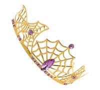 VALICLUD Halloween Spider Web Crown Headband Alloy Hair Accessory for Costume Parties Cosplay and Events Comfortable Fit Durable Design Reusable for Unique Style