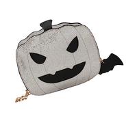 VALICLUD Halloween Style Womens Sequin Pumpkin Crossbody Bag Lightweight One Shoulder Storage Pouch Portable Fashionable Shoulder Bag for Travel and Everyday Use